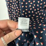 The Moon NWT Olivia Navy Sheer Sleeve Blouse Medium Photo 8