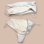 SheIn Beige Strapless Bikini Set | Size M Photo 12