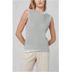 Alp N Rock Taylor Knit Tank Top Size M Pink Ribbed Crochet Detail Preppy Chic Size M Photo 7