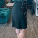 Copper Key Black A-Line Office Wear Work Business Skirt w Polka Dot Tie Size 7 Photo 0