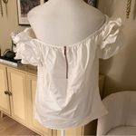 Ted Baker  White Elleh Off-the-Shoulder Ruffle Sleeve Bardot‎ Top Size 3 Photo 5