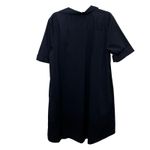 Chico's  Collared Short Sleeve Shirt Dress Navy Blue Sz 3 US 16 / 18 Knee Length Photo 7