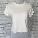 Wild Fable women S Crewneck short sleeve cut off top white Photo 0