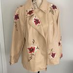 Dennis Basso Madison Ave. faux leather floral jacket Photo 0