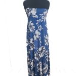 Gilli Blue and White Maxi Skirt/Dress No Wrinkle, Stretchy, Pull On Size L Photo 1