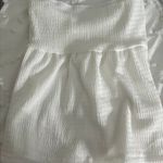 SheIn White Twisted Crop Top Photo 1