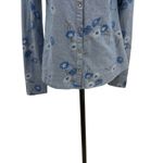 One Teaspoon Wild Saloon Chambray Shirt Top Button Down Floral Blue Size XS Photo 5