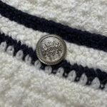 J. Jill Cardigan S L Contrast Trim‎ Sweater Jacket Nautical Coastal Beach Preppy Photo 6