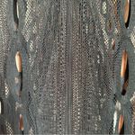 Auditions  Black Open Neck Crochet Halter Neck Nightgown Photo 5