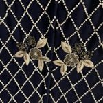 Papell Boutique  Navy Beaded‎ Evening Dress Size 12 Photo 10