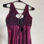 Cache Vintage 90s Satin Corset Lace Up Back Maxi Gown 3/4 Photo 4