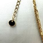 gold tone rhonodoniteādouble chain 14k gold dipped necklace Photo 6