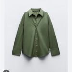 ZARA  Poplin Long Sleeve Button Down Shirt Size Small NWT‎ Photo 2