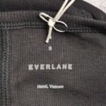 Everlane NWT  Black Ribbed Scoop-Neck Short Sleeve Knit Top S Photo 3