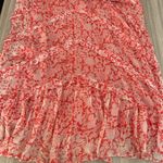 Banjanan Gizela Floral Tiered Ruffle Maxi Dress V Neck Large Poppy Red White Photo 8