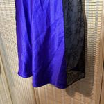 Victoria's Secret Purple Long Camisole Teddy Black Lace Trim Medium M Photo 4