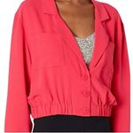 Amanda Uprichard Amanda‎ Uprichard Albany Cropped Bomber Jacket in Magenta  Size S NWT $229 Photo 5