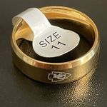 8mm Kansas City chiefs gold ring size 11 Photo 1
