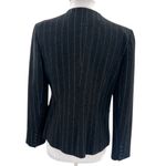 Saylor  Thelma ruffle blazer pintstripe gray sz L Photo 3