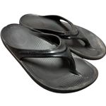 OOFOS Oolala Womens Slip On Thong Comfort Sandals Black 7 EU 38 Photo 1