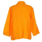 Flax  by Jean Engelhart Orange Linen Artsy Lagenlook Lightweight Jacket Size M Photo 4
