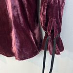 WAYF Wine Red Off The Shoulder Velvet Jepson Ruffle Blouse Size Small Photo 9