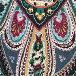 Funky People Black & Jewel Tones Paisley Boho Flutter Sleeve Tie Waist Dress L Size L Photo 10