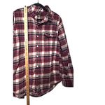 American Eagle Flannel Shirt Womens L Red Plaid Soft Rustic Cabin Core Hiking‎ Size L Photo 15