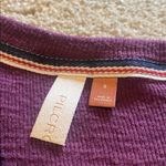 Pilcro  Anthropologie Ruffled Raglan Thermal Top Purple SMALL Photo 5
