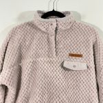 Simply Southern Grey Honey Comb Fleece Quarter Snap Simply Soft Pullover Size L Photo 1