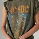 Lucky Brand  AC/DC Studded Cotton Boyfriend Graphic Band Tee T-Shirt XXL Retro Photo 0