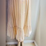 Aerie  Cotton‎ Spaghetti Strap Multi Colored Striped Midi Dress Large Photo 2