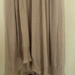 Free People  Star Lace Dress Beige‎ Stud Bead Detail Asymmetric Hem XS Photo 5