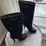 Colin Stuart  leather Black Cutout Knee-High tall platform heeled Boots size 7 Photo 12