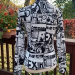 Lavishly Paris Women’s Luxury Mock Neck Pop Art Designer Blouse Photo 3