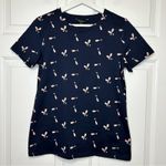 Banana Republic NWT T Shirt Champagne Print Navy Blue Size S Photo 0