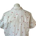 Madewell  Embroidered Pink Daisy Courier Oversized Button Down Shirt, Sz S Photo 10