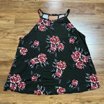 Nine Britton Olive Floral Brushed Knit Tank Top Sz 2X NEW Summer Warm Soft NWT Photo 0