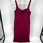 Anthropologie Maeve Knit Midi Dress Wildberry Button Front Slit Pink 12 Photo 5