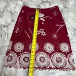 Petite Sophisticate  vintage 90s retro floral print red shite slip skirt size P Photo 1
