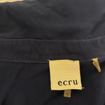 Ecru  NYC Blue button down long sleeve shirt blouse size small Photo 1