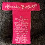 Alexandra Bartlett turtleneck sweater grey purse printed beaded lambs wool XL Gray Photo 4