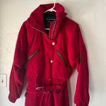 Vintage Blackbear Red‎ Ski Suit Women's Size 10 Snowsuit One Piece Winter Outfit Red Photo 3