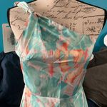 Here Comes the Sun NWT Portland One-Shoulder Maxi Dress Floral Mint, Small Photo 1