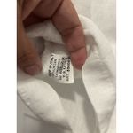 Lino 100% Italian Linen Top Size Large White Boxy Fit 3/4 Sleeve Blouse Shirt Photo 3