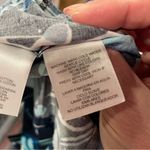 Jones New York floral watercolor belted button front blouse cotton mermaid fairy Photo 5