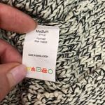 Alya Black & White Soft Knit Cold Shoulder Long Sleeve Round Neck Sweater Medium Photo 10