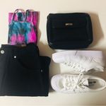 Charlotte Russe Pink & Turquoise Cloud Washed Crop Top Size M NWT Photo 1