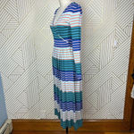 Stine Goya Alina Light Jersey Striped Maxi Dress Blue Green Size‎ US XXS Photo 7