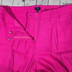 J.Crew Factory Linen-blend wide-leg pleated trouser pant Fuchsia Fantasy 16 NWT Photo 5